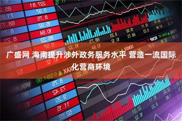 广盛网 海南提升涉外政务服务水平 营造一流国际化营商环境